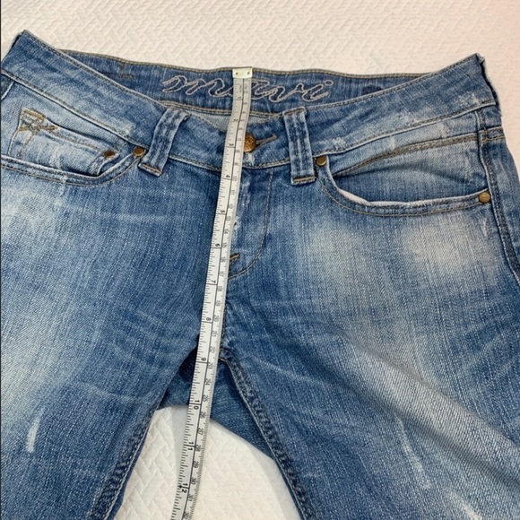 MAVI🌺ALMA Distressed Light Denim Bermuda Shorts Size 26 - Picture 10 of 12